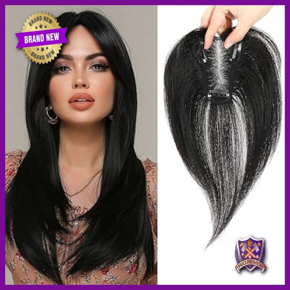 10-Inch Human Hair Topper with Swiss Lace Base for Hair Loss main image 6